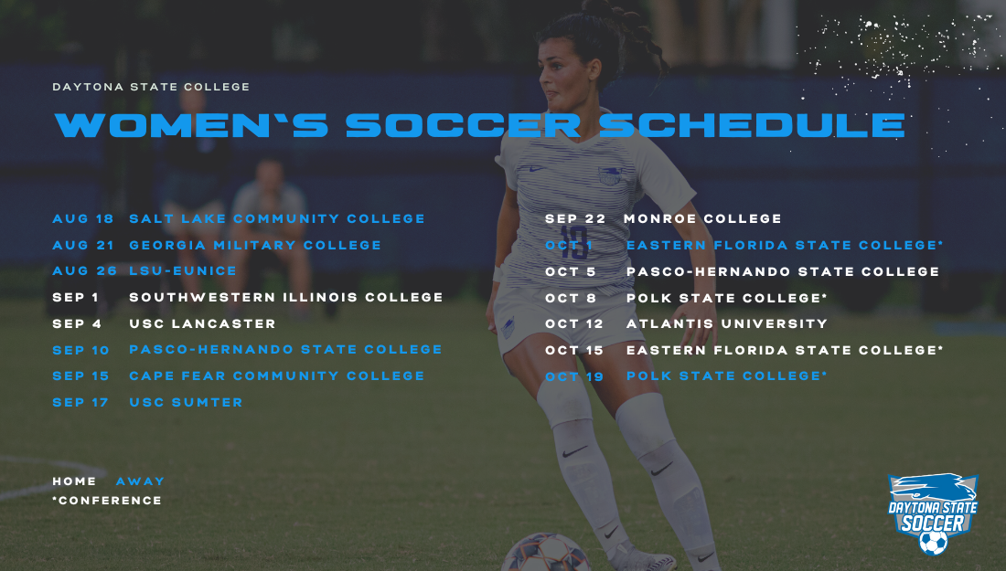 Daytona State Women s Soccer Announces 2022 Schedule Daytona State Daytona State Women s Soccer Announces 2022 Schedule Daytona State